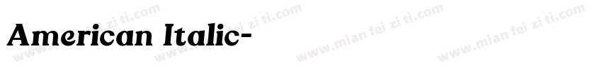 American Italic字体转换